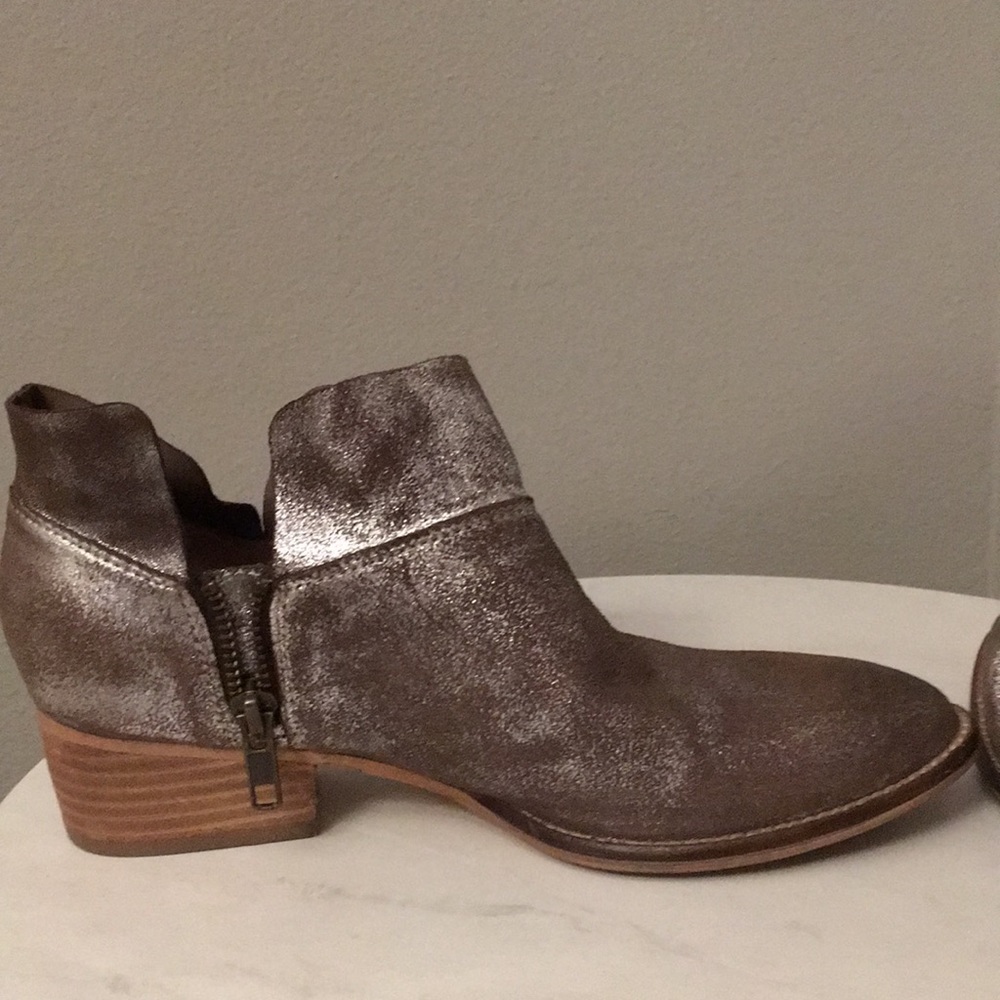 Distressed Metallic Booties - Picture 2 of 8